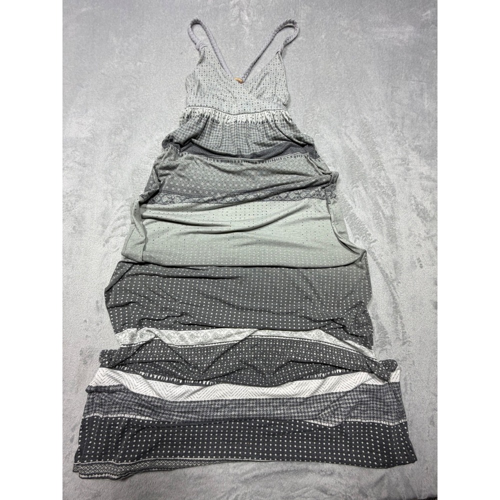 Vintage 2000s‎ Mudd Gray Rayon Blend Boho Tiered Maxi Dress Small Y2K XS/S